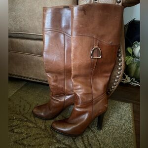 Ralph Lauren Dark Brown Leather Boots